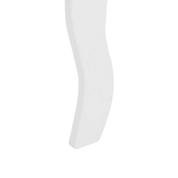 Comodino MDF bianco 2 cassetti portaoggetti Gambe curve cabriole Manopole in metallo Maniglie design scandinavo