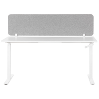 Pannello Divisorio Grigio Chiaro Fonoassorbente 160 x 40 cm in Plastica PET