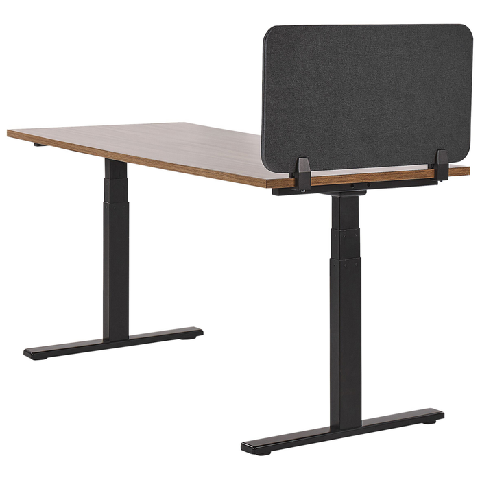 Pannello Divisorio Grigio Scuro Fonoassorbente 160 x 40 cm in Plastica PET