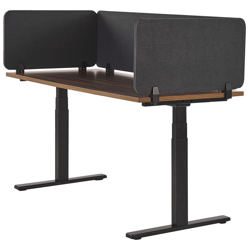 Pannello Divisorio Grigio Scuro Fonoassorbente 160 x 40 cm in Plastica PET