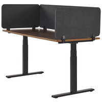 Pannello Divisorio Grigio Scuro Fonoassorbente 160 x 40 cm in Plastica PET