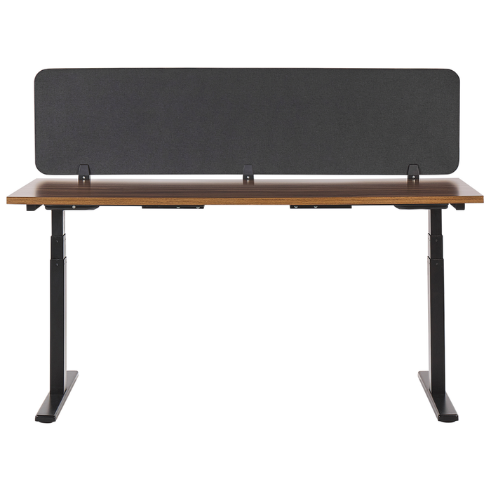 Pannello Divisorio Grigio Scuro Fonoassorbente 180 x 40 cm in Plastica PET