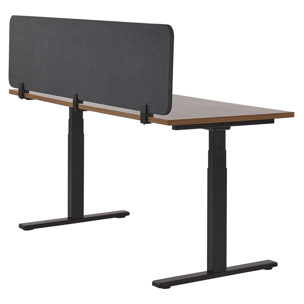 Pannello Divisorio Grigio Scuro Fonoassorbente 180 x 40 cm in Plastica PET