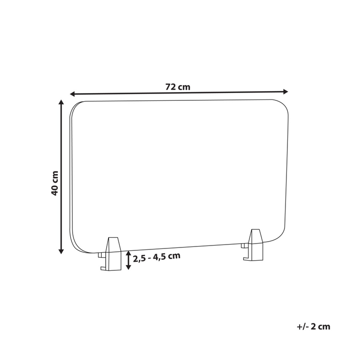 Pannello Divisorio Grigio Scuro Fonoassorbente 72 x 40 cm in Plastica PET