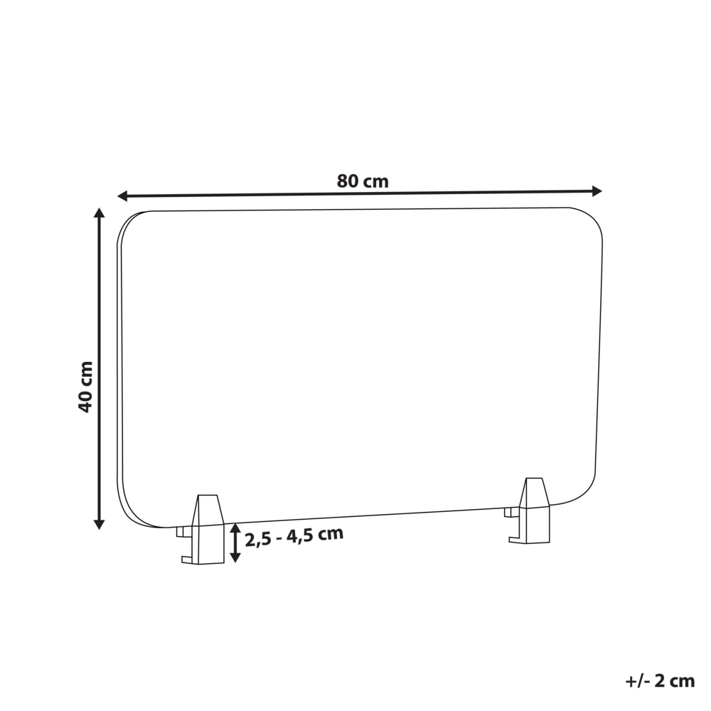Pannello Divisorio Grigio Scuro Fonoassorbente 80 x 40 cm in Plastica PET