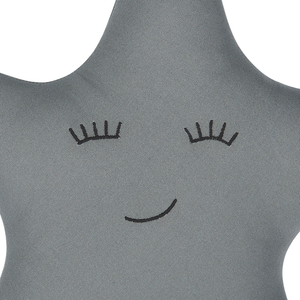 Set di 2 cuscini per bambini in tessuto grigio a forma di stella con imbottitura morbida per bambini