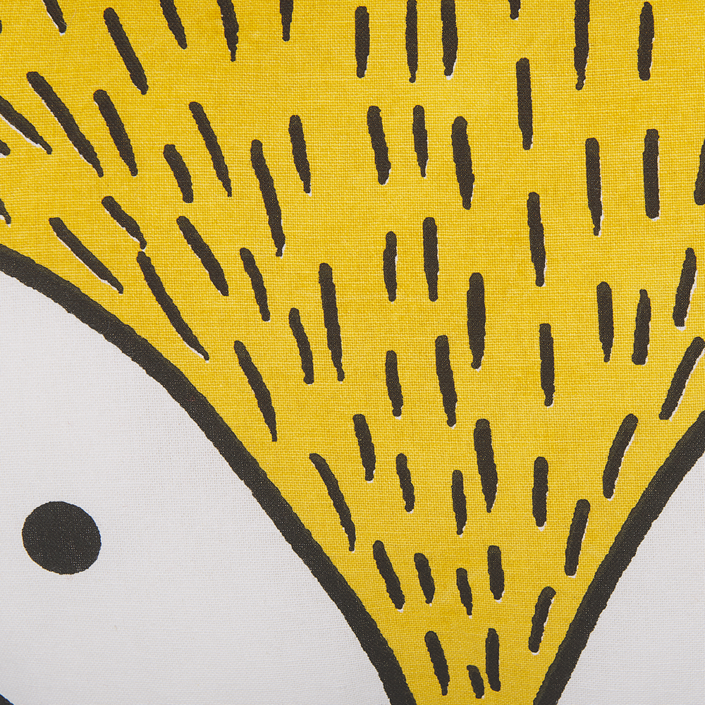 Set di 2 cuscini per bambini in cotone giallo 50 x 40 cm a forma di volpe decorativi per la cameretta con stampa di animale