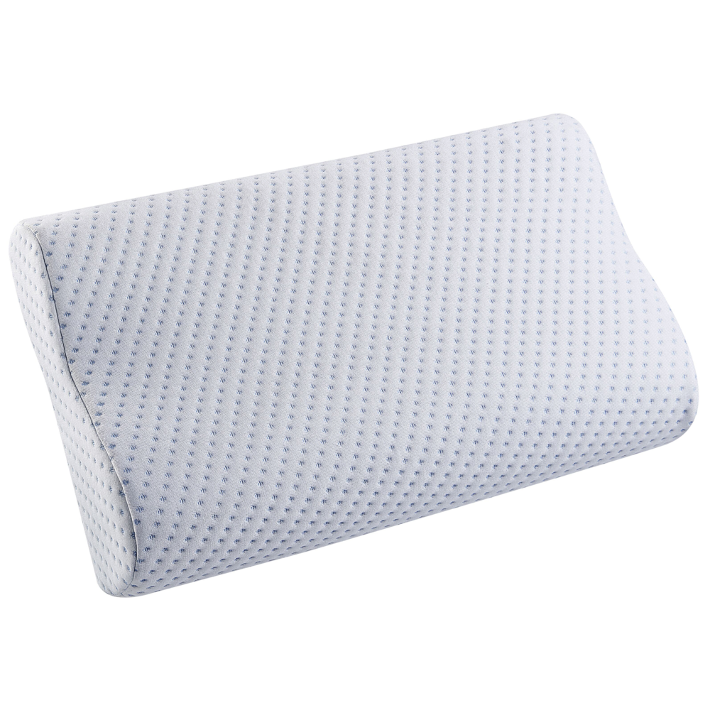Cuscino Memory Foam Bianco Morbido Tessuto Rinfrescante Supporto Collo Ortopedico Morbido Antiallergico
