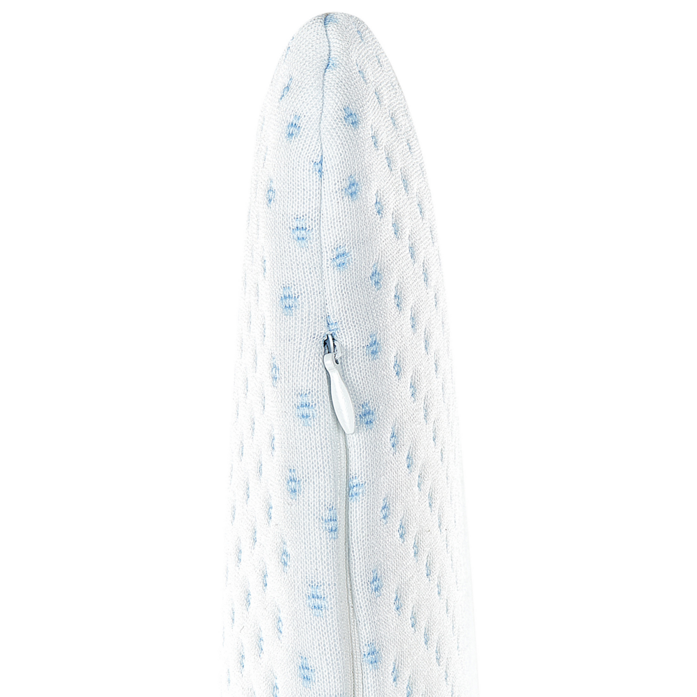 Cuscino Memory Foam Tessuto Poliestere Bianco Supporto Collo Ortopedico Antiallergico 55 x 35 cm