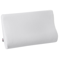 Cuscino Memory Foam Tessuto Poliestere Bianco Supporto Collo Ortopedico Antiallergico 57 x 35 cm