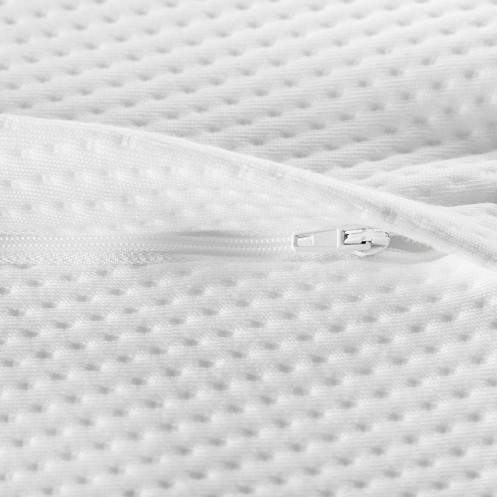 Cuscino Memory Foam Tessuto Poliestere Bianco Supporto Collo Ortopedico Antiallergico 57 x 35 cm