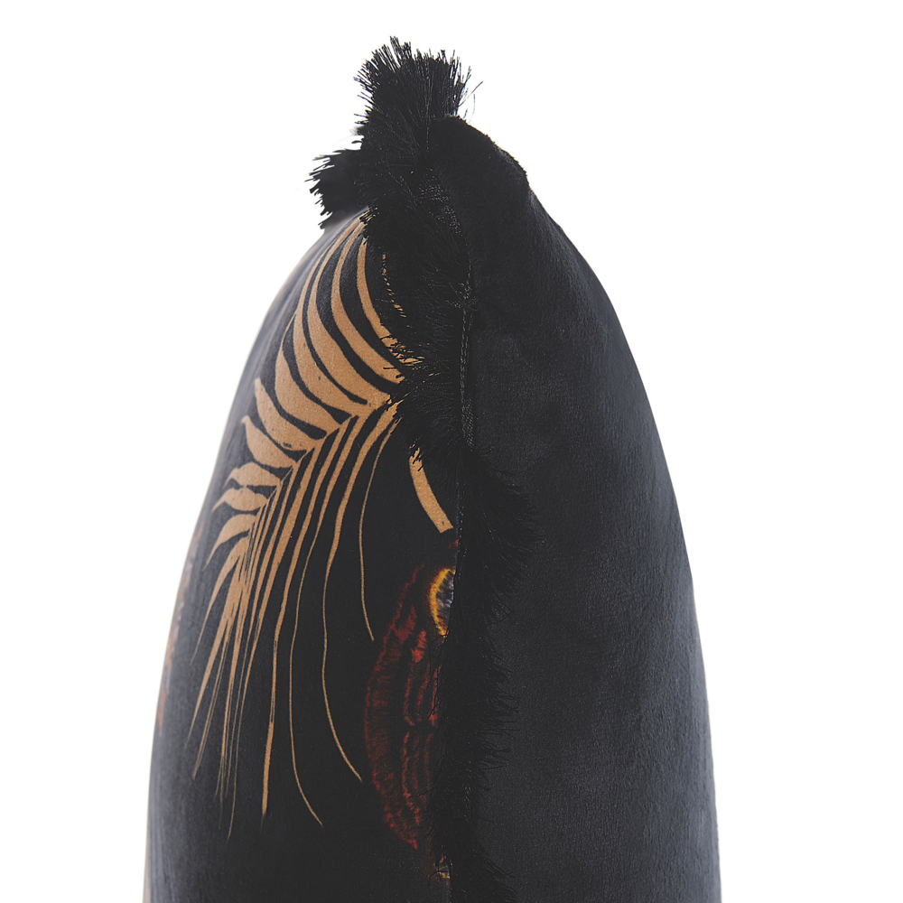 Set di 2 cuscini decorativi Animale Nero 45 x 45 cm Motivo Tigre moderno Glamour Decor