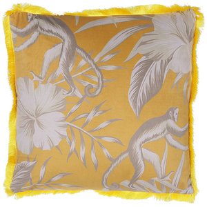 Set di 2 cuscini decorativi forma di animale giallo 45 x 45 cm moderno Glamour Decor accessori