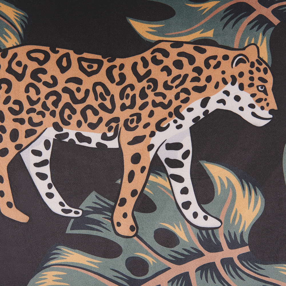 Set di 2 cuscini decorativi nero forma di animale45 x 45 cm motivo leopardo moderno Glamour Decor Accessori