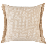 Set di 2 cuscini decorativi beige motivo geometrico 45 x 45 cm moderno boho Decor Accessori