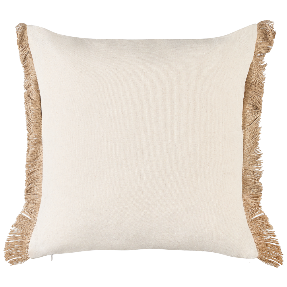 Set di 2 cuscini decorativi beige motivo geometrico 45 x 45 cm moderno boho Decor Accessori