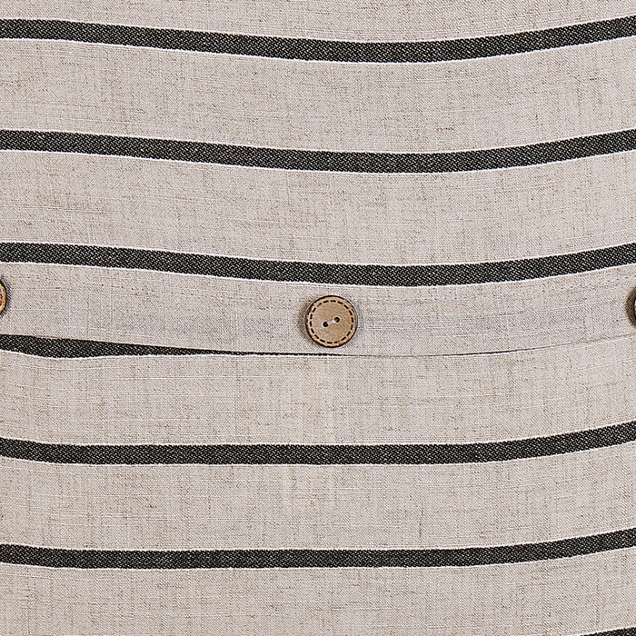 Set di 2 Cuscini decorativi beige e nero 43 x 43 cm Bottoni Rivestiti Quadrati Arredamento moderno