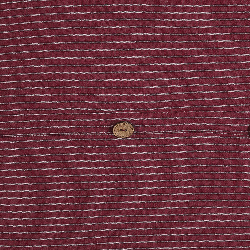 Set di 2 cuscini decorativi rossi 43 x 43 cm Bottoni a righe Cuscino per la casa Accessorio morbido per la casa