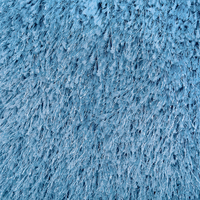 Set di 2 cuscini decorativi Fodera per cuscino in tessuto poliestere blu con inserto superficie pelosa 45 x 45 cm