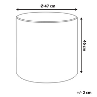 Pouf ottomana poggiapiedi rotondo in velluto arancione moderno