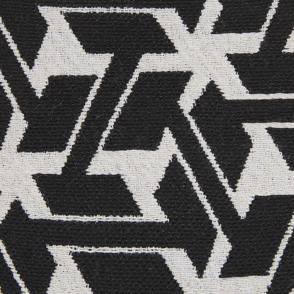 Set di 2 cuscini decorativi in cotone bianco e nero 45 x 45 cm federe rimovibili con imbottitura in poliestere