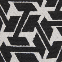 Set di 2 cuscini decorativi in cotone bianco e nero 45 x 45 cm federe rimovibili con imbottitura in poliestere