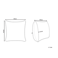 Cuscino decorativi in cotone bianco e nero 45 x 45 cm Fodera per cuscino a quadri con imbottitura in poliestere