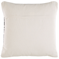 Set di 2 cuscini decorativi in cotone bianco e nero 45 x 45 cm federe rimovibili con imbottitura in poliestere