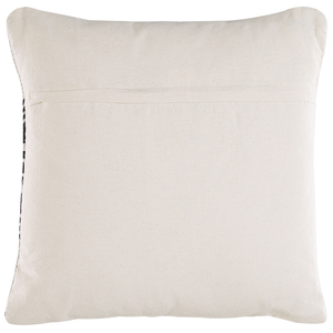 Set di 2 cuscini decorativi in cotone bianco e nero 45 x 45 cm federe rimovibili con imbottitura in poliestere