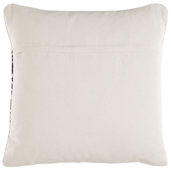 Set di 2 cuscini decorativi in cotone bianco e nero 45 x 45 cm federe rimovibili con imbottitura in poliestere