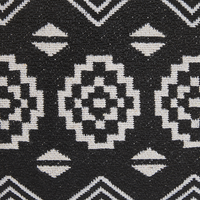 Set di 2 cuscini decorativi in cotone bianco e nero 45 x 45 cm federe rimovibili con imbottitura in poliestere