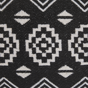 Set di 2 cuscini decorativi in cotone bianco e nero 45 x 45 cm federe rimovibili con imbottitura in poliestere