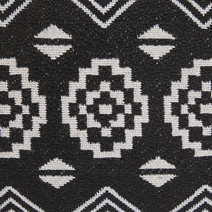 Set di 2 cuscini decorativi in cotone bianco e nero 45 x 45 cm federe rimovibili con imbottitura in poliestere