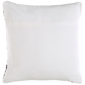 Set di 2 cuscini decorativi in cotone bianco e nero 45 x 45 cm federe rimovibili con imbottitura in poliestere