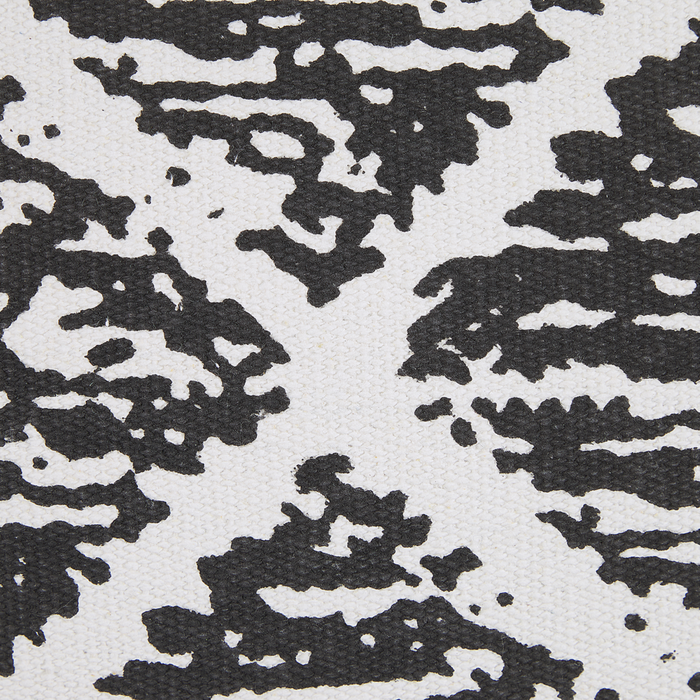 Set di 2 cuscini decorativi in cotone bianco e nero 45 x 45 cm federe rimovibili con imbottitura in poliestere