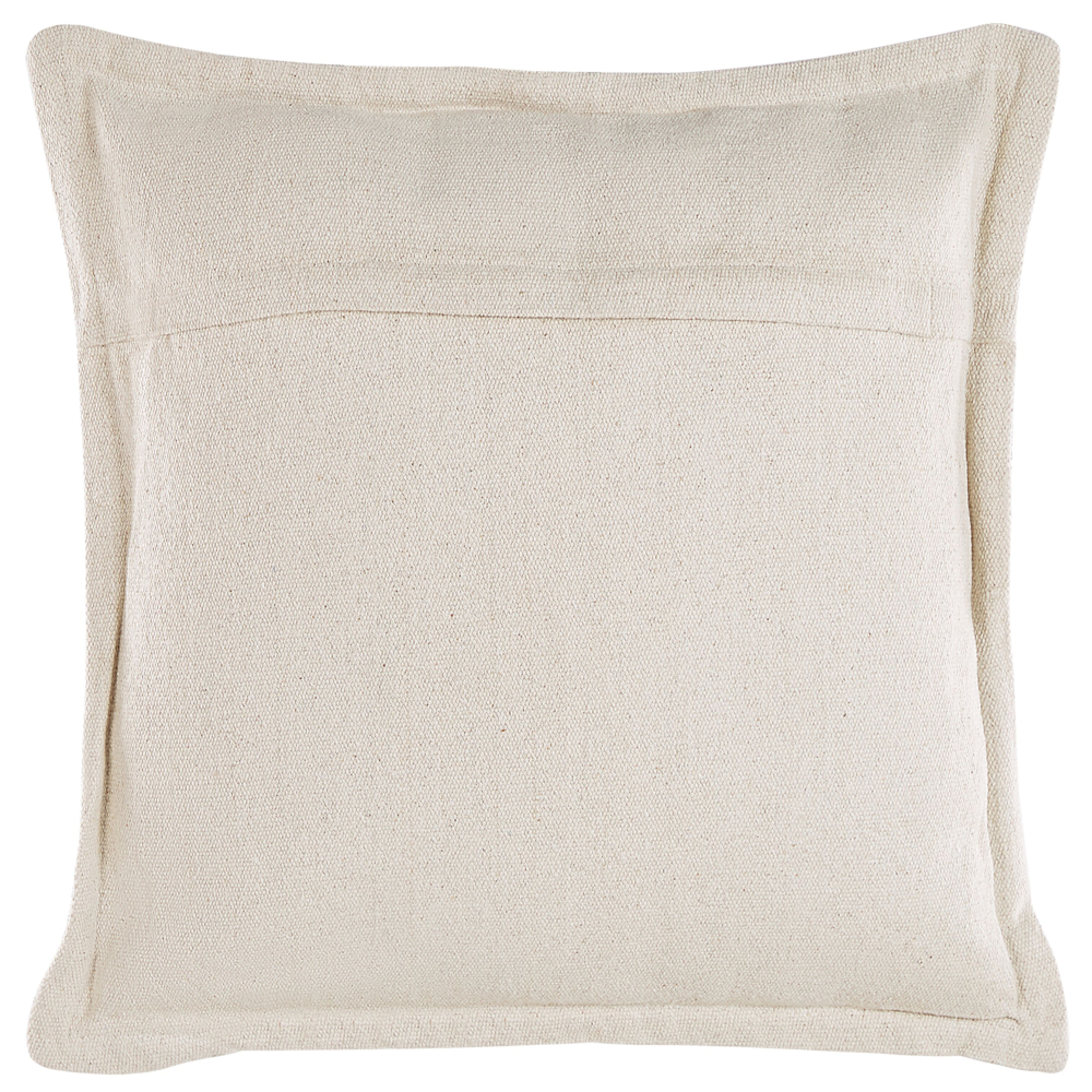 Set di 2 cuscini decorativi in cotone bianco e nero 45 x 45 cm federe rimovibili con imbottitura in poliestere