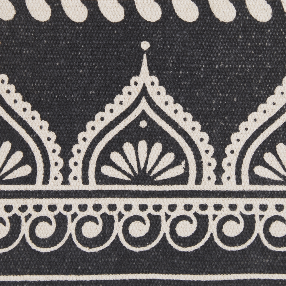 Set di 2 cuscini decorativi in cotone bianco e nero 45 x 45 cm federe rimovibili con imbottitura in poliestere