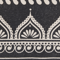 Set di 2 cuscini decorativi in cotone bianco e nero 45 x 45 cm federe rimovibili con imbottitura in poliestere