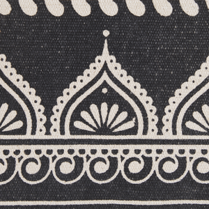 Set di 2 cuscini decorativi in cotone bianco e nero 45 x 45 cm federe rimovibili con imbottitura in poliestere