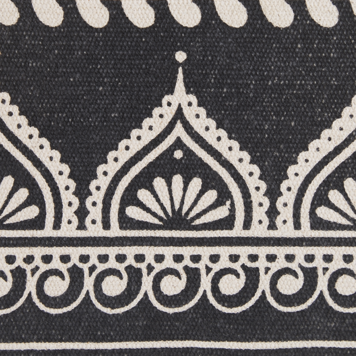 Set di 2 cuscini decorativi in cotone bianco e nero 45 x 45 cm federe rimovibili con imbottitura in poliestere