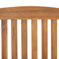 Set da pranzo da giardino Cuscini in legno di acacia Sedie pieghevoli regolabili a 6 posti in stile country per esterni