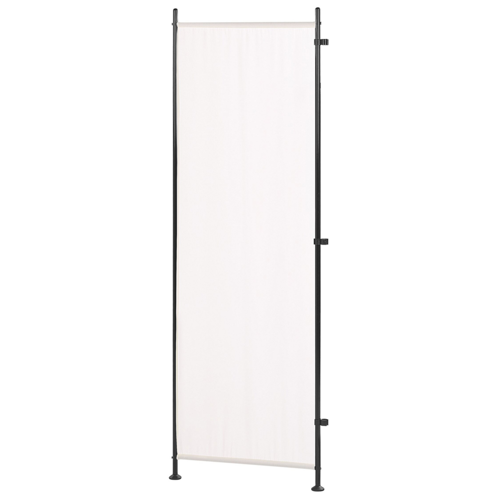 Divisorio Bianco Poliestere Nero Struttura In Acciaio 5 Pannelli paraventi separe