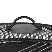 Stufa a braciere in acciaio Nero con coperchio a forma di ciotola da giardino esterno