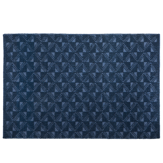 Tappeto tappetino Blu Navy 140 x 200 cm Lana in stile costiero