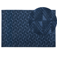 Tappeto tappetino Blu Navy 140 x 200 cm Lana in stile costiero