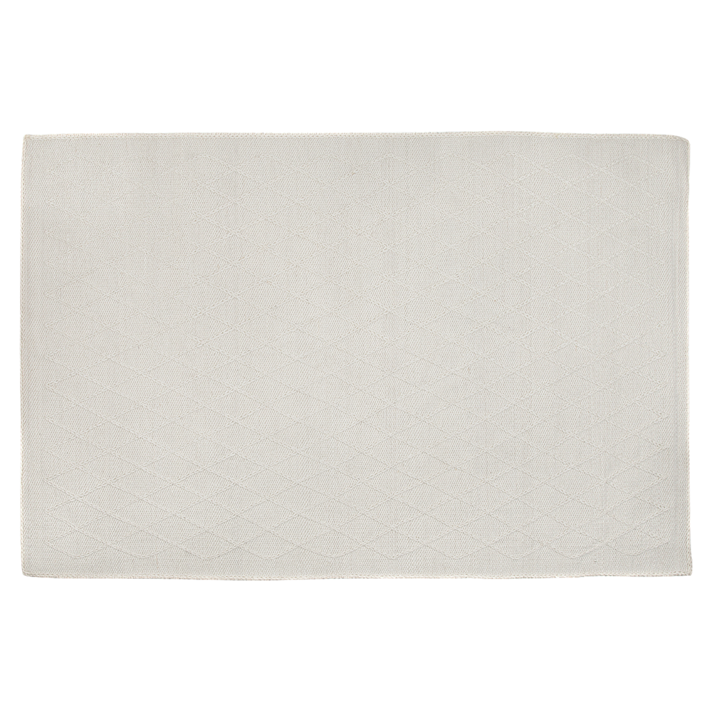 Tappeto in lana bianco sporco con viscosa 140 x 200 cm rettangolare intrecciato a mano Boho