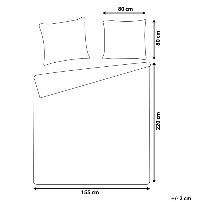 Set copripiumino e 2 federe in misto cotone blu scuro e giallo 155 x 220 cm Camera da letto moderna
