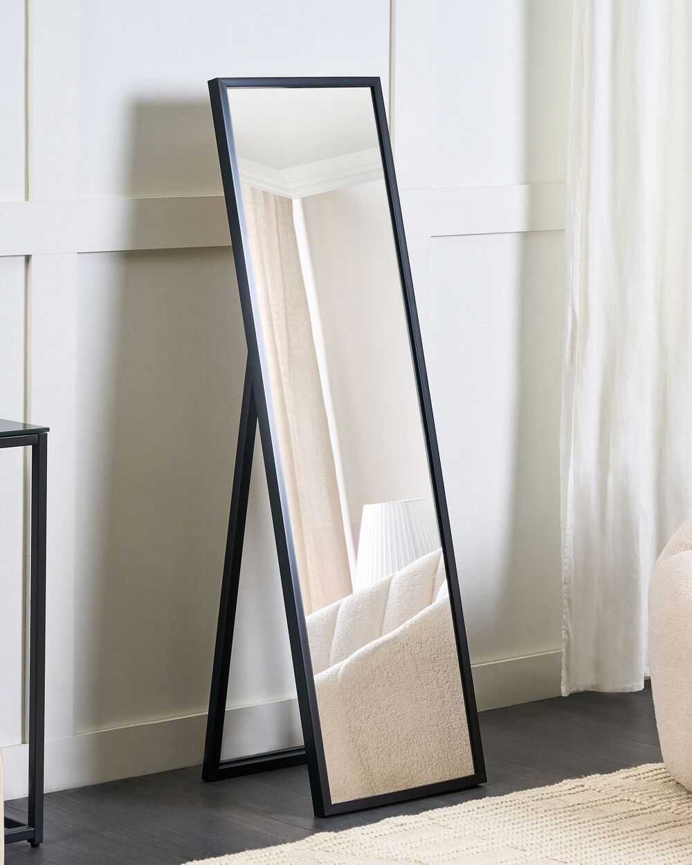Specchio da terra Nero rettangolare 40 x 140 cm soggiorno bagno