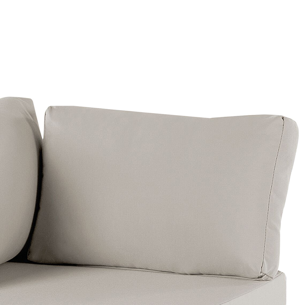 Fodere per cuscini per esterni Set divano in tessuto beige Fodere per cuscini laterali posteriori