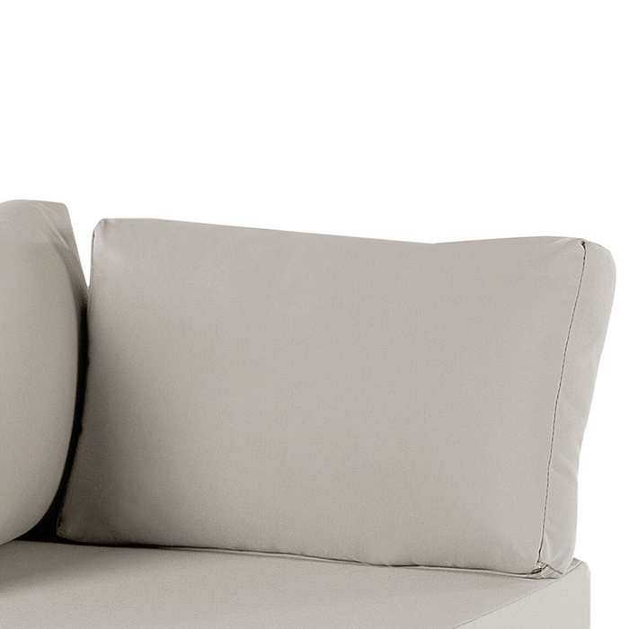 Fodere per cuscini per esterni Set divano in tessuto beige Fodere per cuscini laterali posteriori